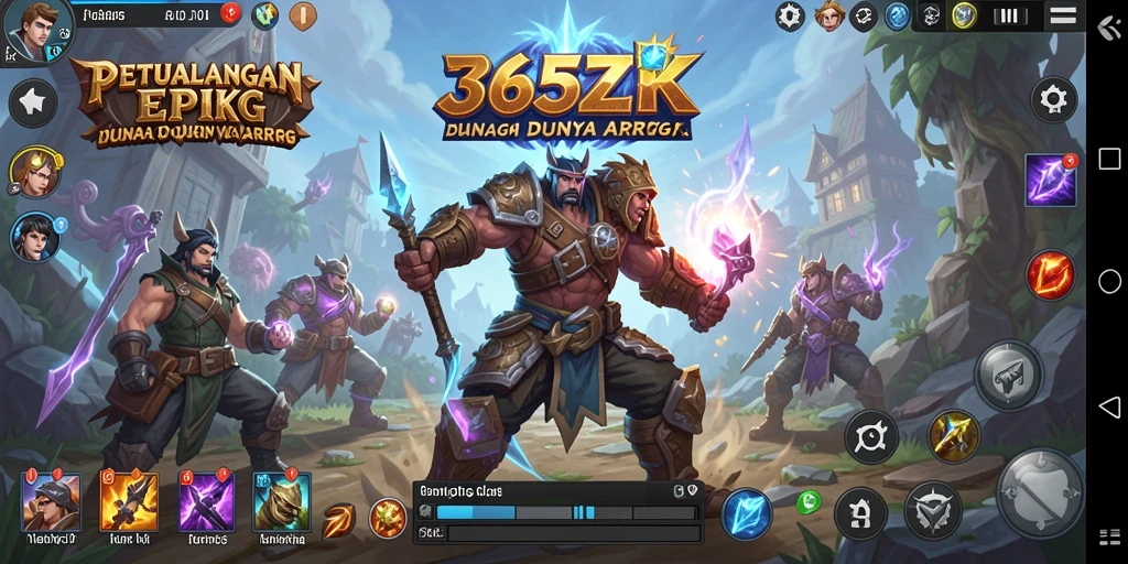 Tampilan aksi intens dalam game ARPG 365ZK yang memukau.