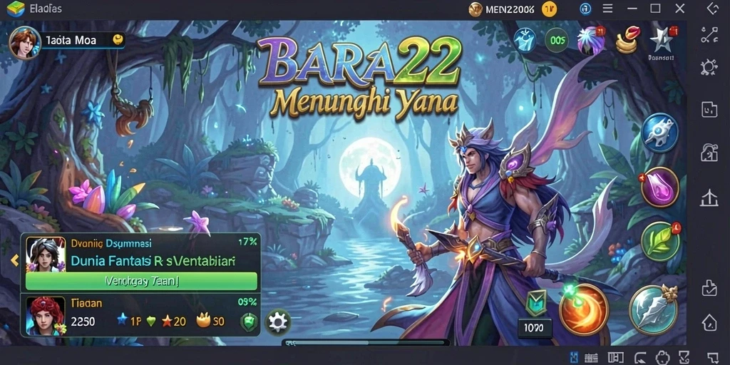 Gameplay mendebarkan BARA22 dalam dunia fantasi yang menawan.