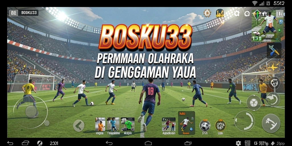 Tampilan gameplay seru dari <strong>BOSKU33</strong> yang penuh aksi olahraga.