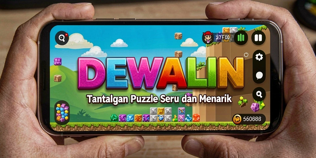 Tampilan gameplay DEWALIN yang penuh warna dan menantang.
