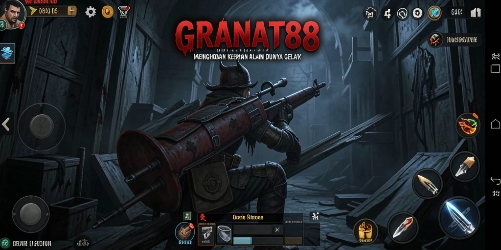 Tampilan gameplay <strong>GRANAT88</strong> yang menegangkan menunjukkan keseruan di dunia yang penuh kegelapan.