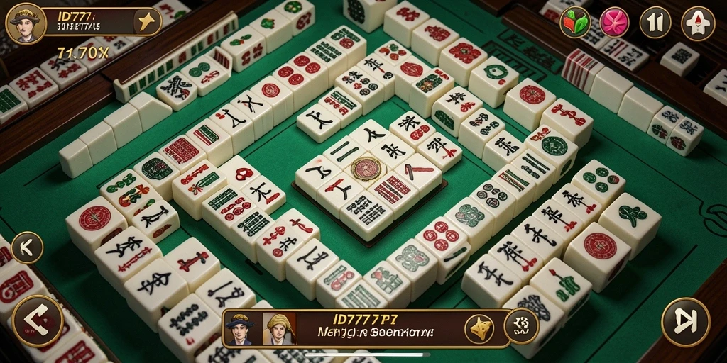 Screenshot gameplay <strong>ID777</strong> menampilkan interaksi seru di papan Mahjong.