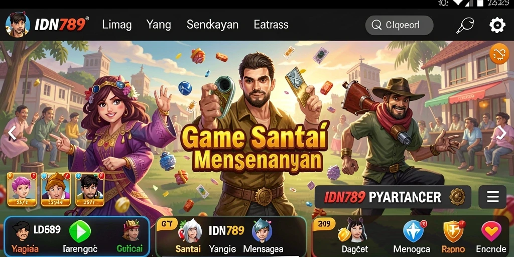Tampilan gameplay menarik dari IDN789 yang penuh warna dan menghibur.
