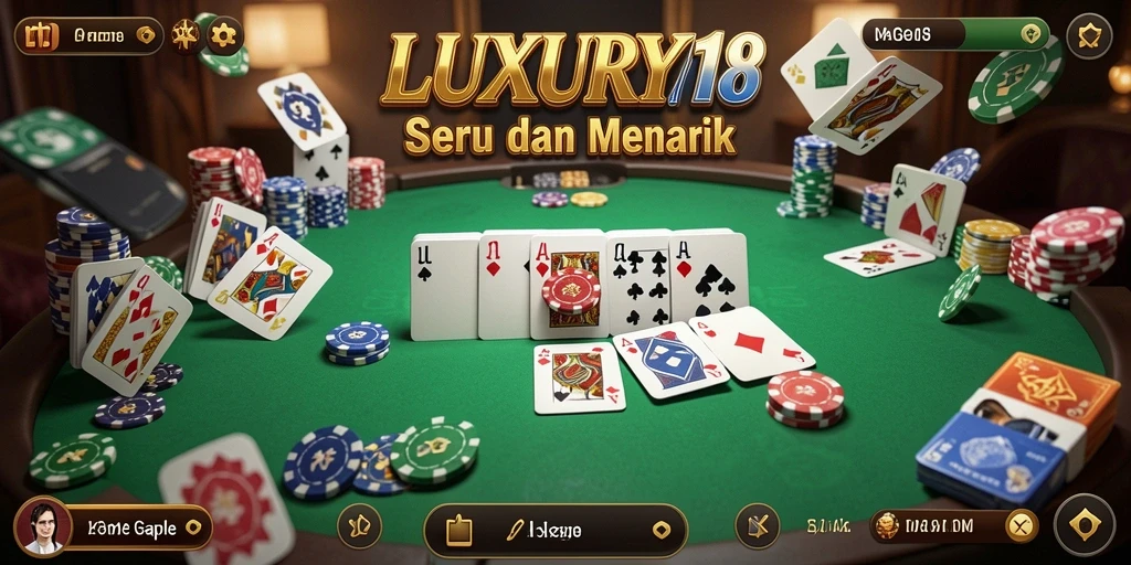 Gameplay Gaple yang seru dan interaktif.
