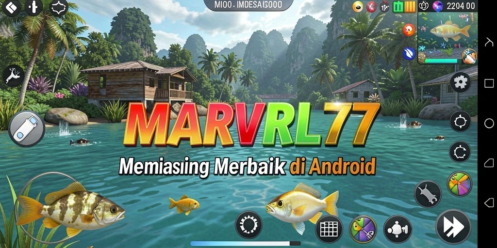 Tampilan menarik dari gameplay memancing di MARVRL77.