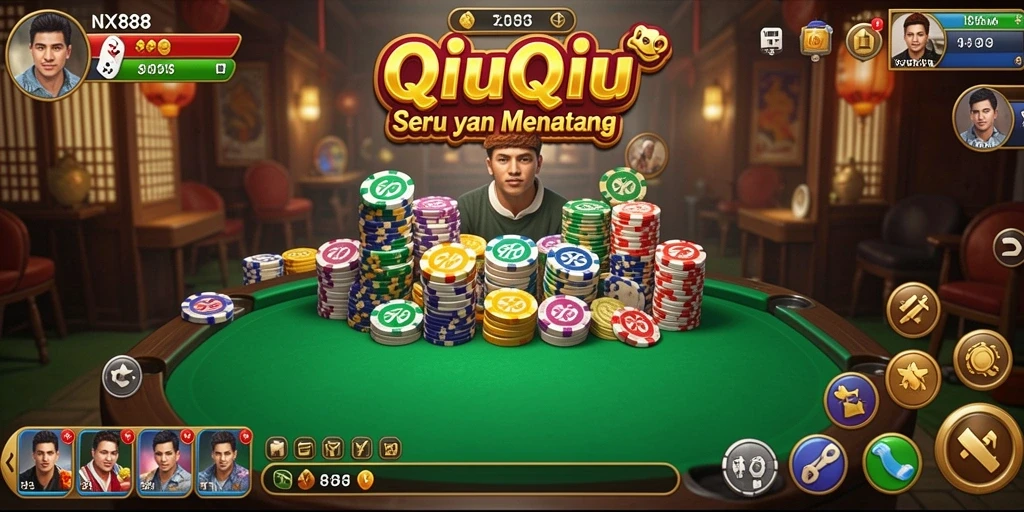 Screenshot gameplay QiuQiu dalam NX888 yang seru.