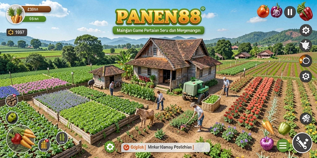 Screenshot gameplay PANEN88 menampilkan usaha bercocok tanam yang menyenangkan.