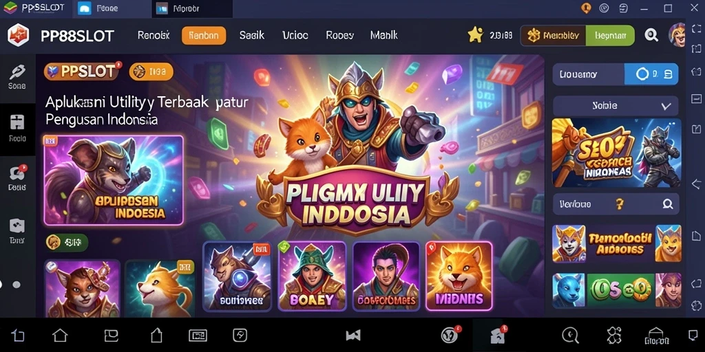 Tampilan sederhana dan fungsional aplikasi PP8SLOT.
