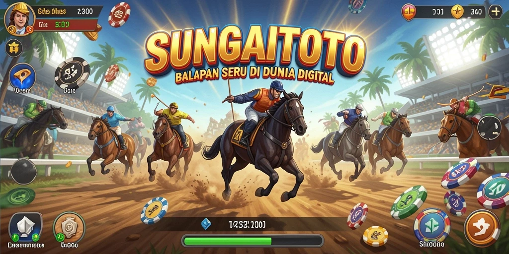 Tampilan gameplay balapan seru di SUNGAITOTO.