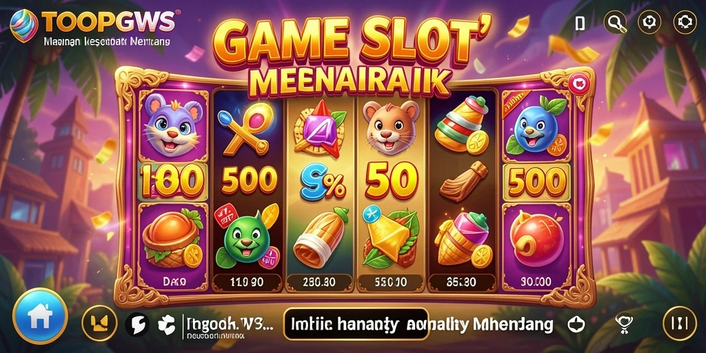 Screenshot gameplay TOOPGWS menampilkan gulungan Slot yang penuh warna dan interaksi seru.