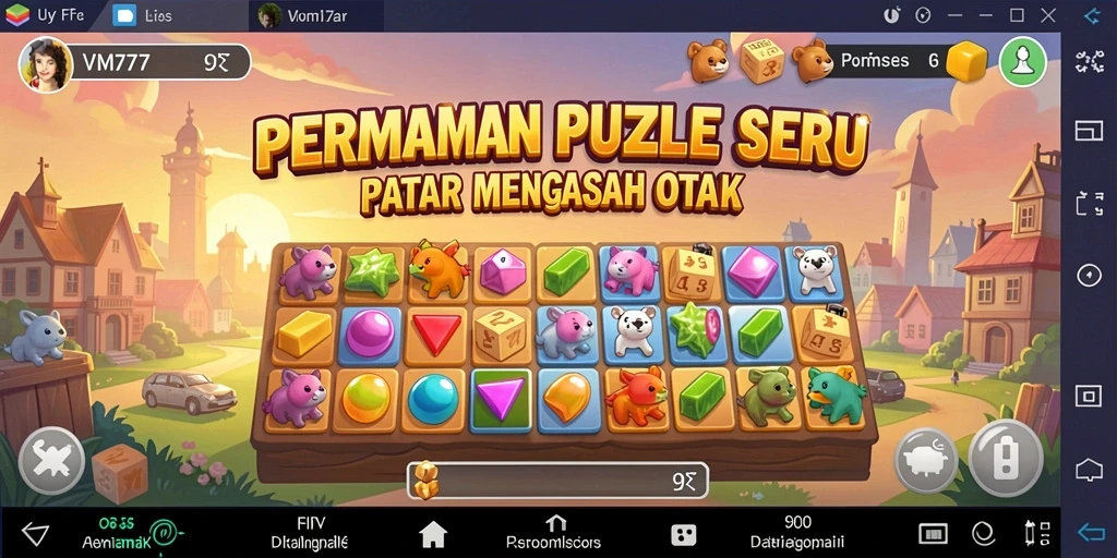 Gameplay VM777 menunjukkan tantangan puzzle yang mengasyikkan.