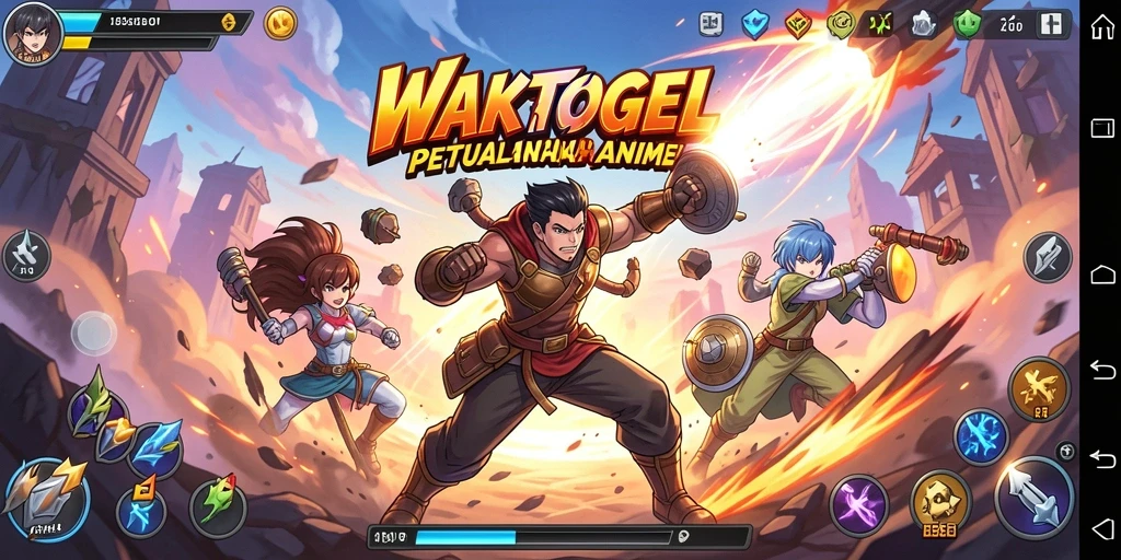 Tampilan menarik dari gameplay seru WAKTOGEL dengan karakter Anime.